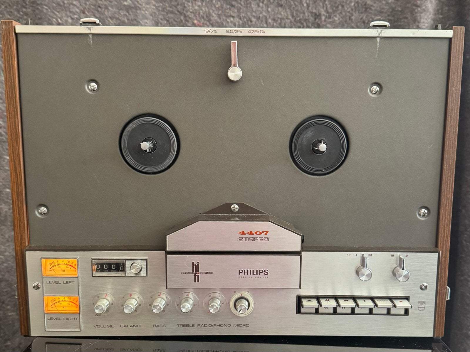 Philips N4407 Stereo Bandrecorder met stofkap, Audio, Tv en Foto, Bandrecorders, Ophalen, ., Met stofkap, .