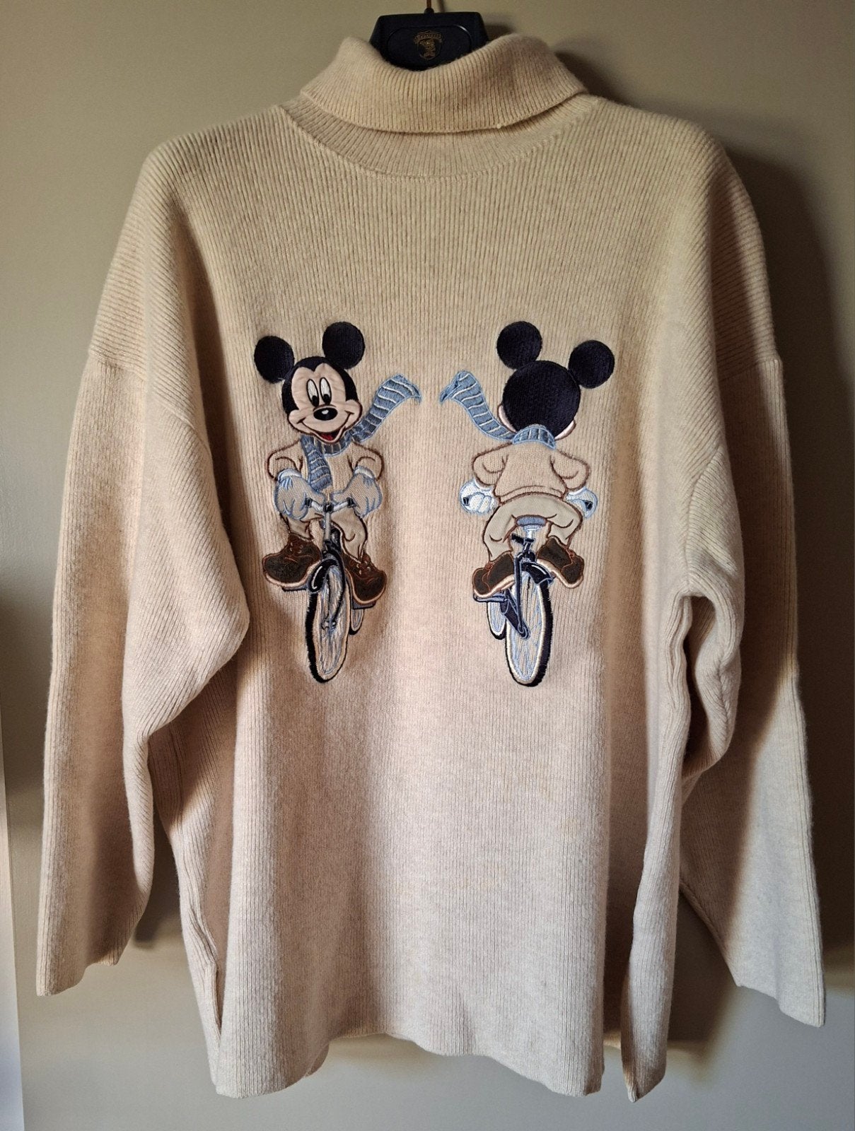 Leuke originele Donaldson trui Mickey en Minnie op de fiets, Kleding | Dames, Truien en Vesten, Beige, Donaldson, Maat 42/44 (L)