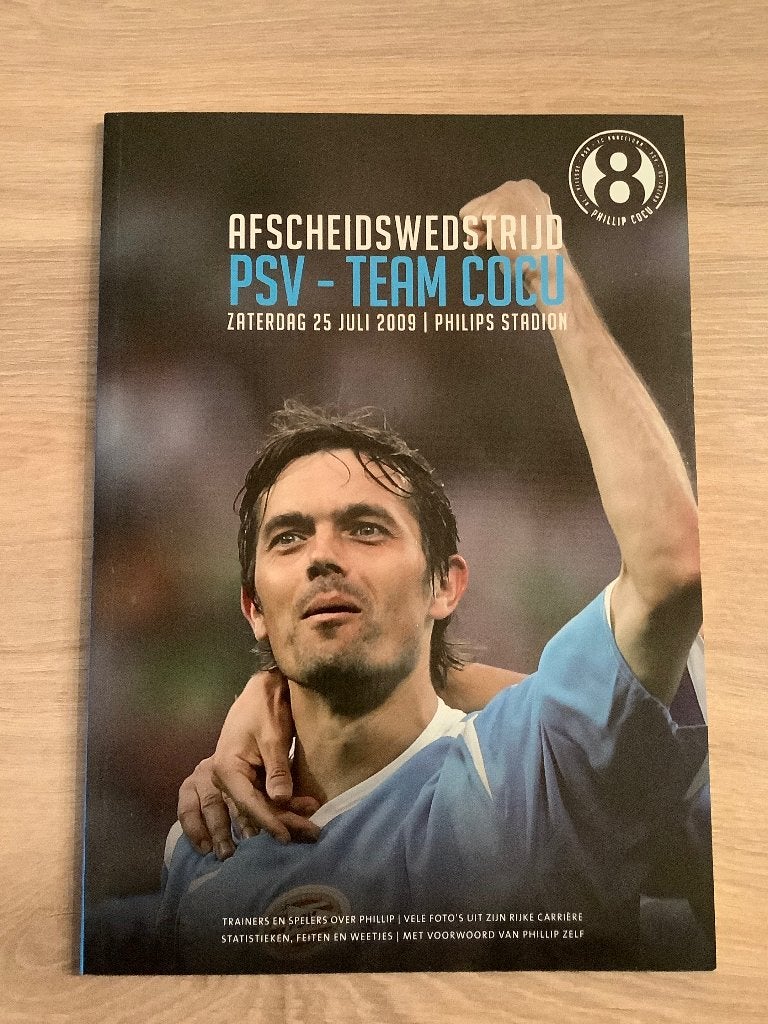 Boekje Afscheidswedstrijd Cocu bij PSV, Ophalen of Verzenden, Zo goed als nieuw, PSV, Boek of Tijdschrift