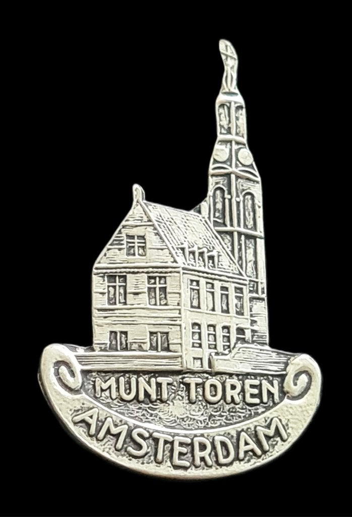 Amsterdam- Munt Toren speld, Verzenden, Zo goed als nieuw, Stad of Land