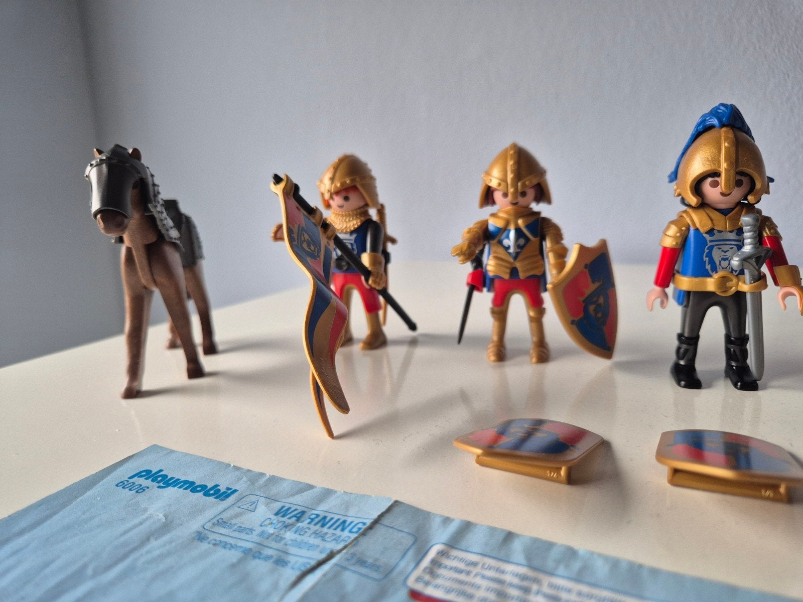 Playmobil 6006 ridders met paard en accessoires, Ophalen, Gebruikt