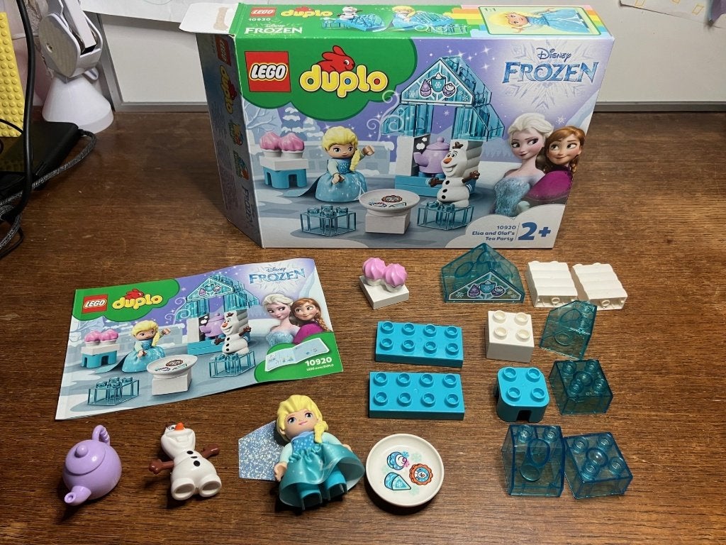 DUPLO Disney Frozen Set 10920 - Elsa en Olaf's Tea Party, Ophalen of Verzenden, Zo goed als nieuw, Complete set, Disney