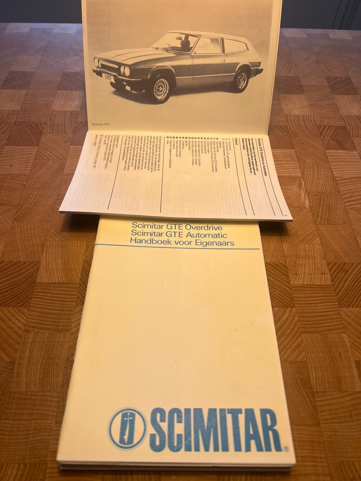 Reliant Scimitar GTE se6 model. Instructie boekje NL-talig., Ophalen of Verzenden