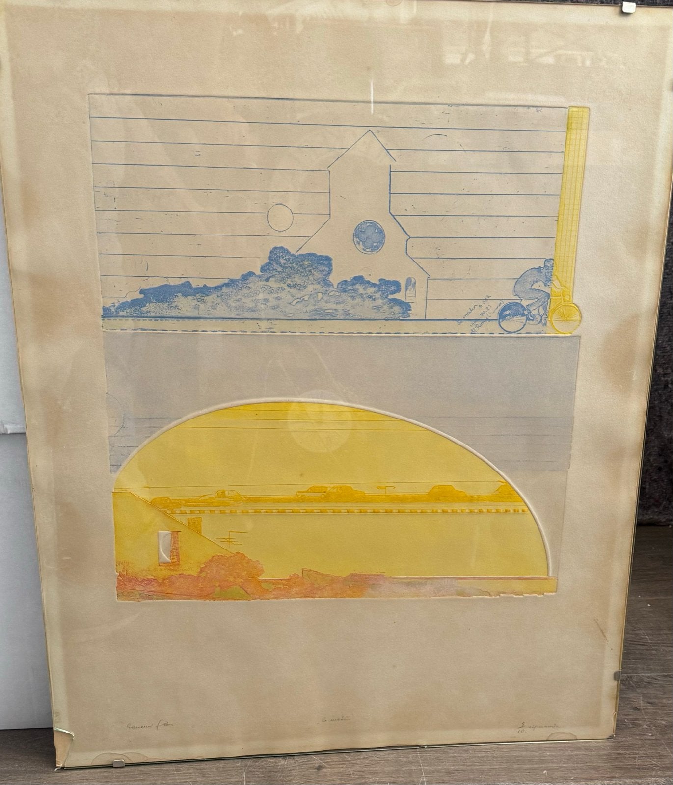 Litho Eduard Flor “ Le Matin” eigen druk  9 / 10, Ophalen, Dagelijks leven, 1950 - 1999, Gesigneerd