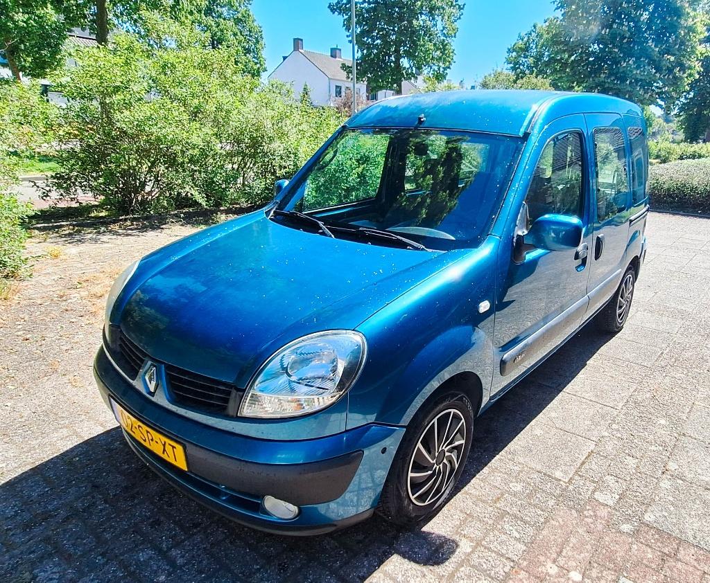 Renault Kangoo 1.6 16V 70KW 2006 Blauw, Blauw, 49 €/maand, Origineel Nederlands, Handgeschakeld