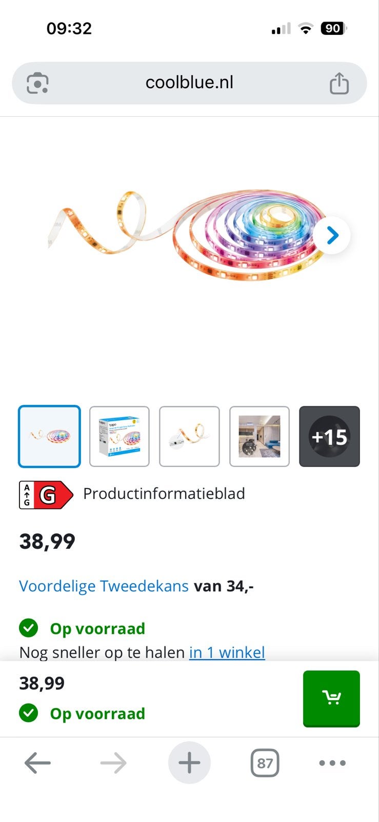 Tapo Smart Wi-Fi Light Strip, Multicolor - 5m, Overige merken, Meerkleurig, Nieuw, Ophalen of Verzenden