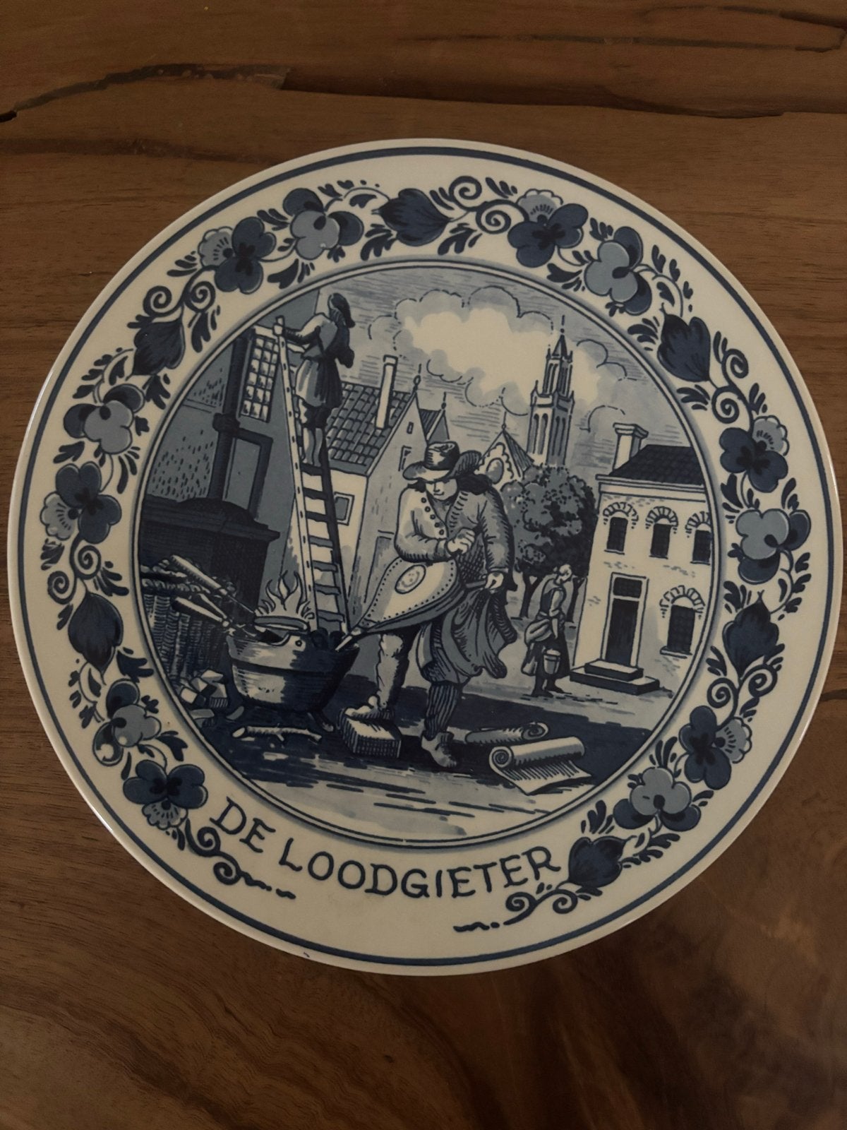 Set van 8 Delfts Blauwe Wandborden - Ambachten & Oorlog, Ophalen