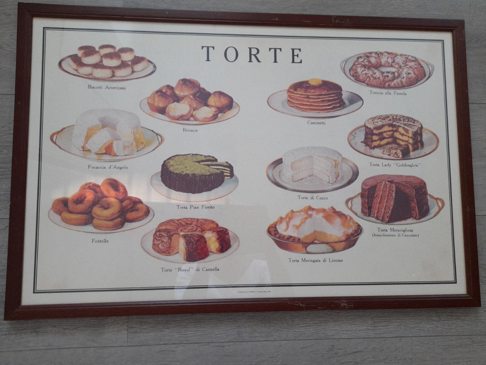 Poster ingelijst met Italiaanse torte, Ophalen of Verzenden, Foto of Poster