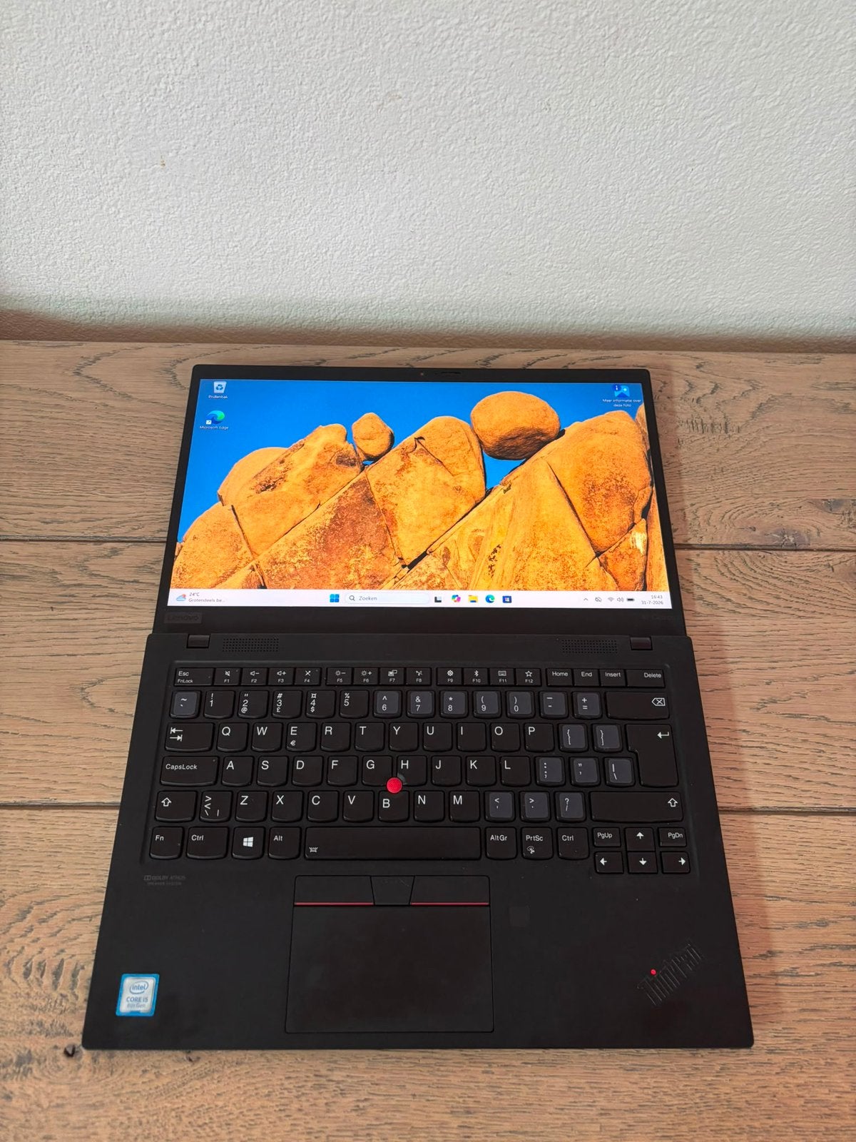 Lenovo ThinkPad X1 Carbon Gen 7 | i5 | 8GB | 256GB SSD, 256 GB, 2 tot 3 Ghz, Qwerty, 8 GB