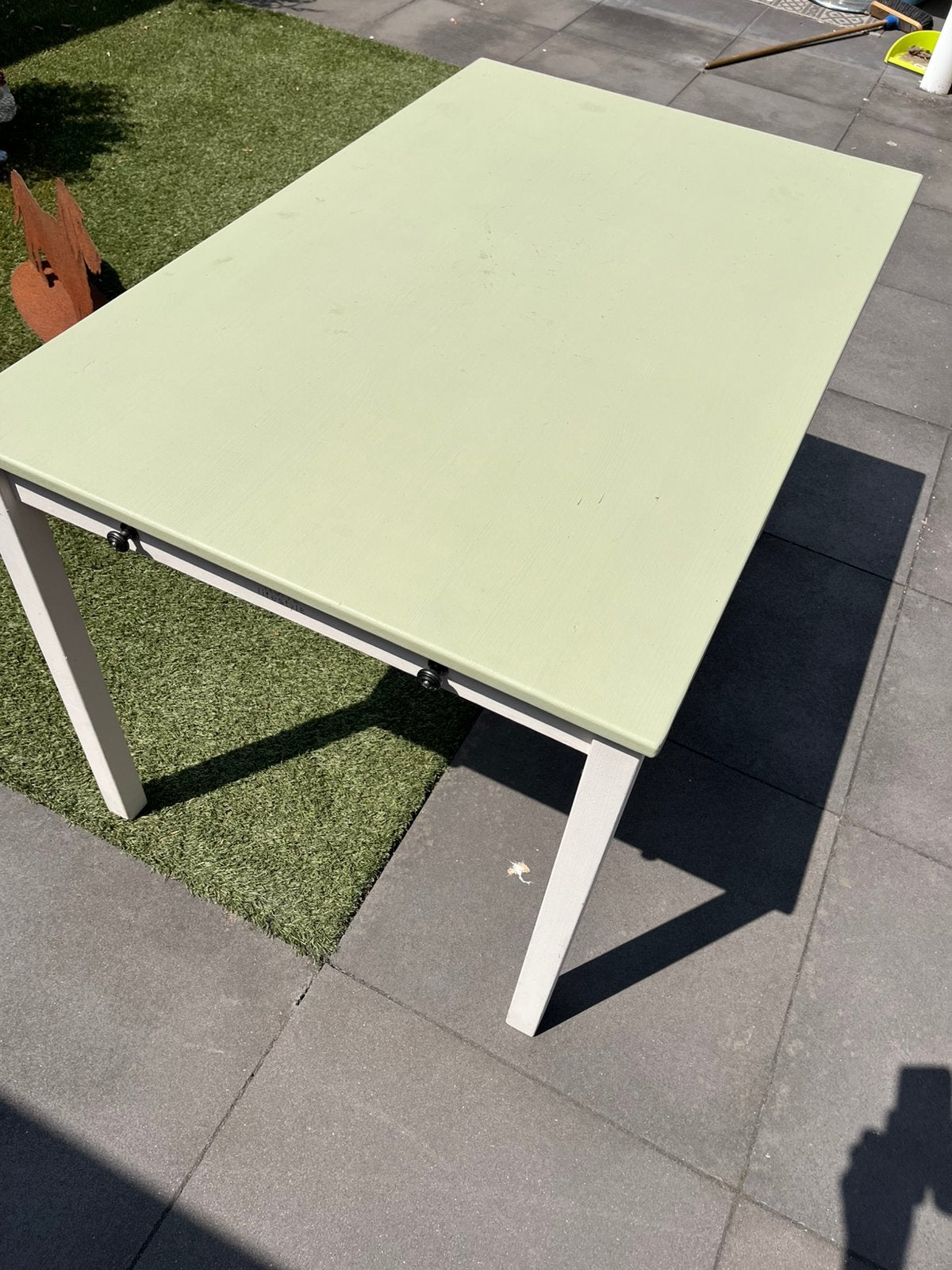 Houten Eettafel, Ophalen, Gebruikt, 100 tot 150 cm, 50 tot 100 cm