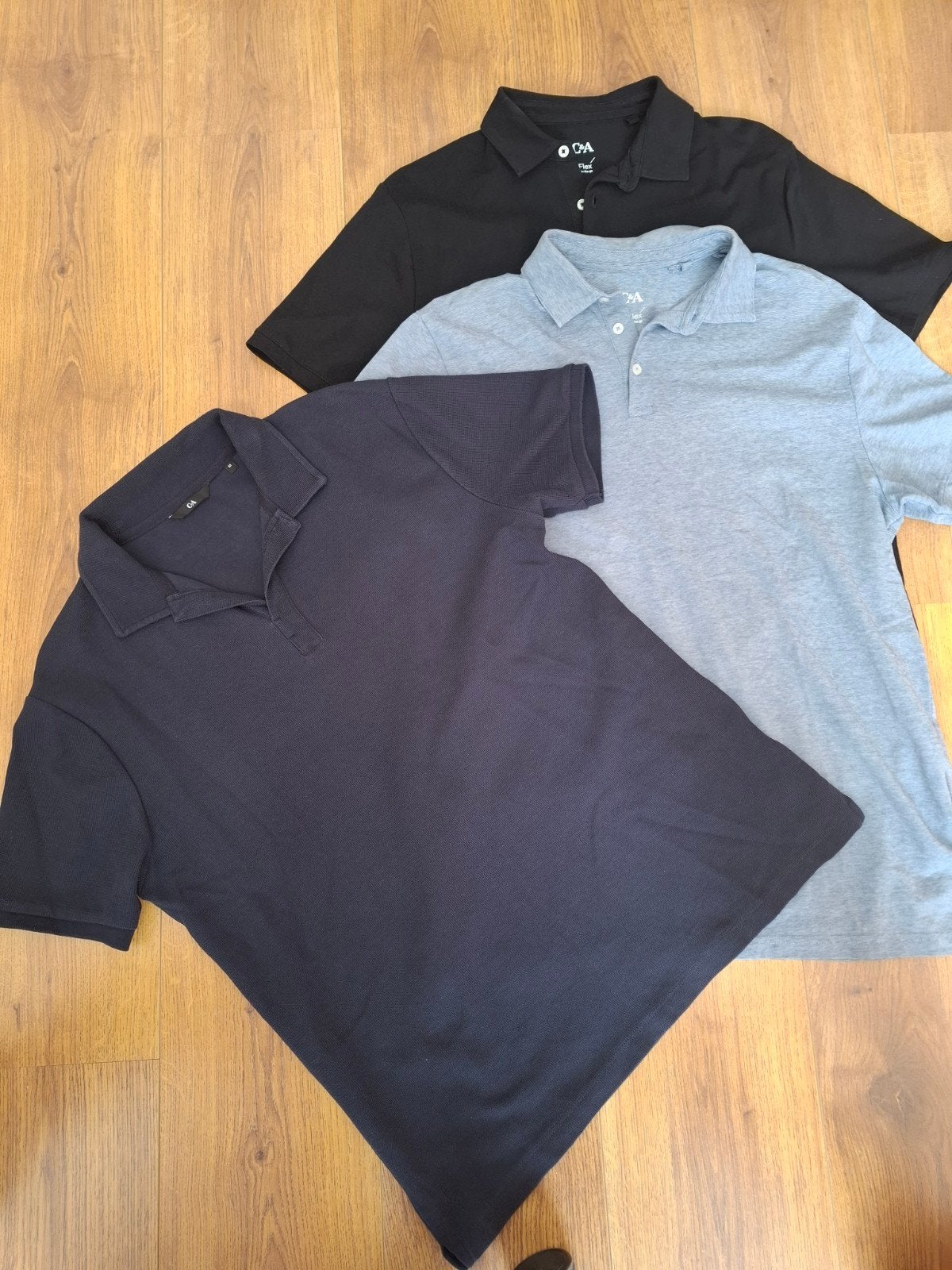 3 poloshirts M (2flex, 1 rib), Ophalen of Verzenden, Blauw