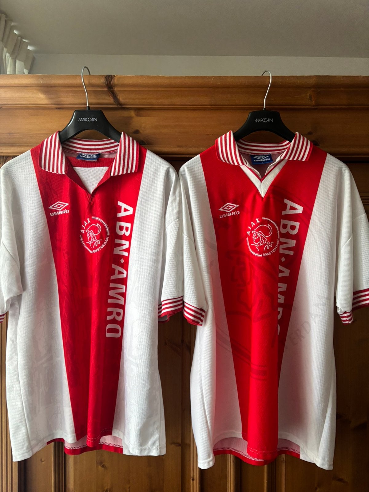 Ajax umbro home kits 95/96+96/97 size L, Ophalen of Verzenden, Gebruikt, Ajax, Shirt