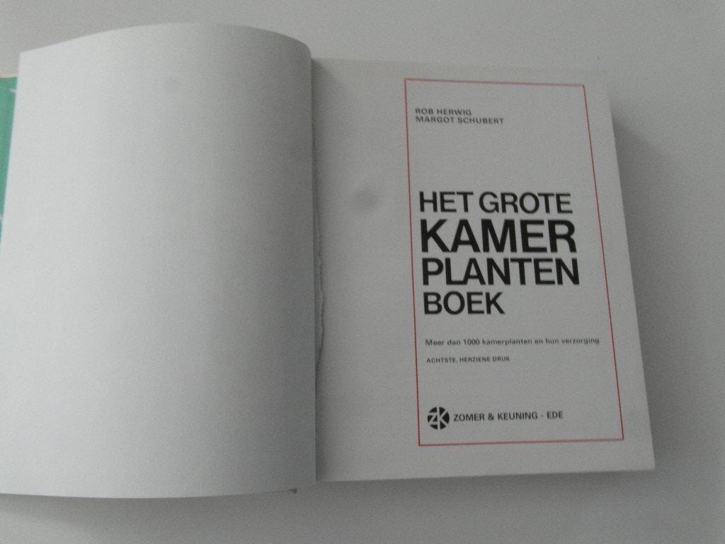 Het grote kamer planten boek, Boeken, Gelezen, Kamerplanten, Rob Herwig en Margot Schubert, Ophalen of Verzenden