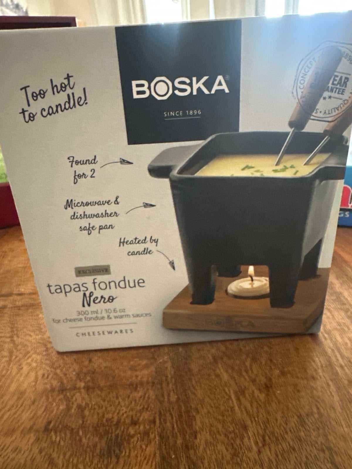 Nieuwe Boska Tapas Fondueset Nero voor 2 personen, Ophalen, Nieuw, Waxinelicht, Fondueset