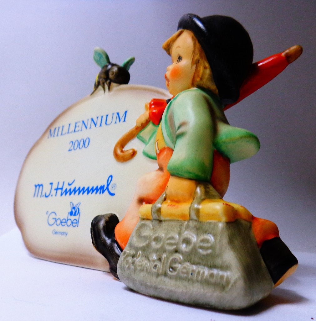 M I Hummel:900-Merry Wanderer-Millennium Plaque-Collector'98, Ophalen of Verzenden