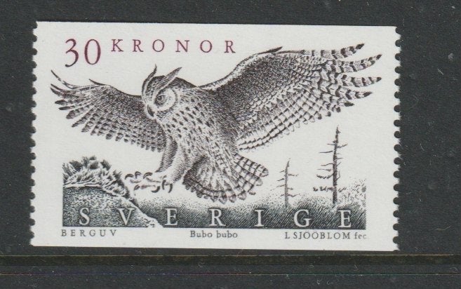TSS Kavel 1120101 Zweden pf minr 1565 uil Uhu vogel, Ophalen, Zweden, Postfris