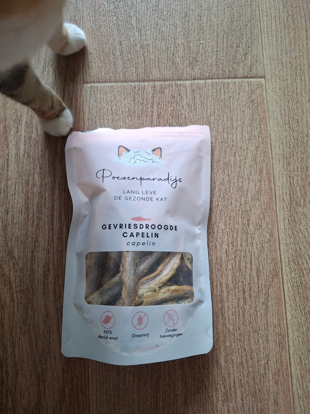 gevriesdroogde vissnacks voor kat/hond, Ophalen, Kat