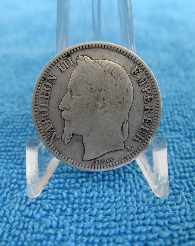 1 Franc - Napoleon III - 1868 - zilver, Verzenden, Frankrijk, Losse munt, Zilver