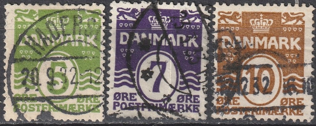 Denemarken Michel nr. 182-184 Gebruikt