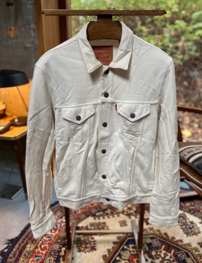 Sale! 50! Levi's Trucker Creme Soft-Cotton Jacket, Maat 48/50 (M), Beige, Ophalen of Verzenden, Gedragen