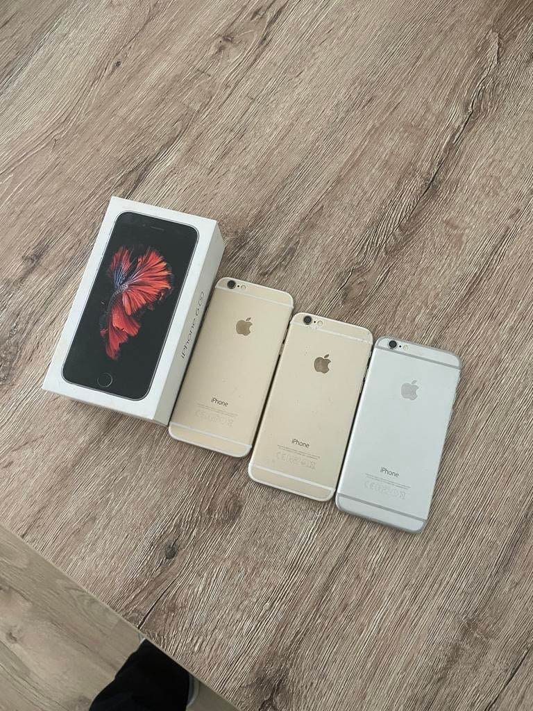 3x iPhone 6 - Goud en Zilver - Gebruikt, Telecommunicatie, Mobiele telefoons | Apple iPhone, Ophalen of Verzenden, Gebruikt, Goud