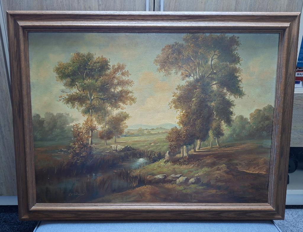 Klassiek schilderij landschap, Antiek en Kunst, Ophalen of Verzenden