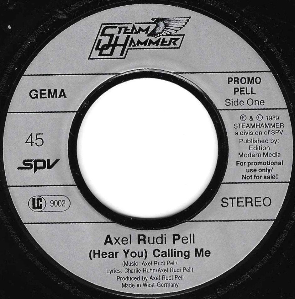 rudi axel pell / hear you calling me - heavy metal - promo, Cd's en Dvd's, Vinyl Singles, Gebruikt, Verzenden, 7 inch, Promo