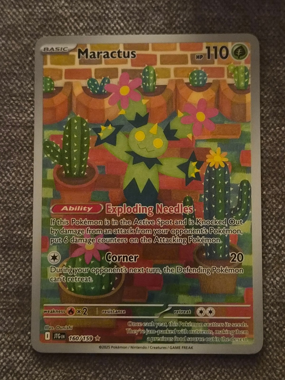Pokémon Maractus (jtg 160), Ophalen of Verzenden, Nieuw, Losse kaart