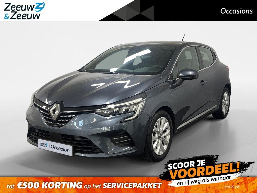Renault Clio 1.0 TCe Intens AIRCO CRUISE CONTROLE CAMERA PAR, 12 maanden, Gebruikt, Leder en Stof, 49 €/maand