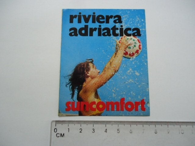 sticker oud Suncomfort Italie italy RIVIERA Adriatica reizen, Verzenden, Zo goed als nieuw, Bedrijf of Vereniging