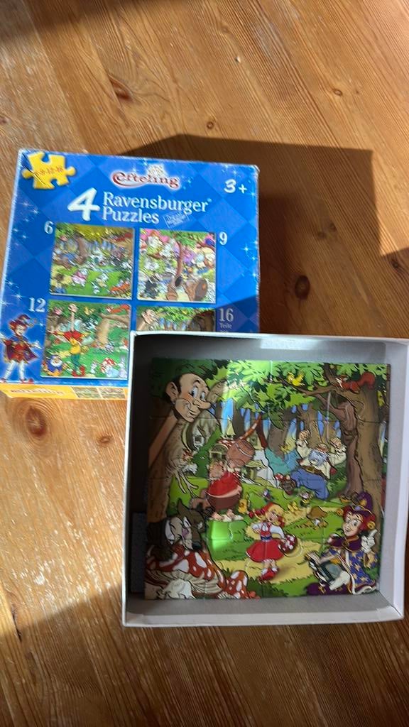 Efteling 4 ravensburger puzzles, Ophalen of Verzenden, 10 tot 50 stukjes, Zo goed als nieuw