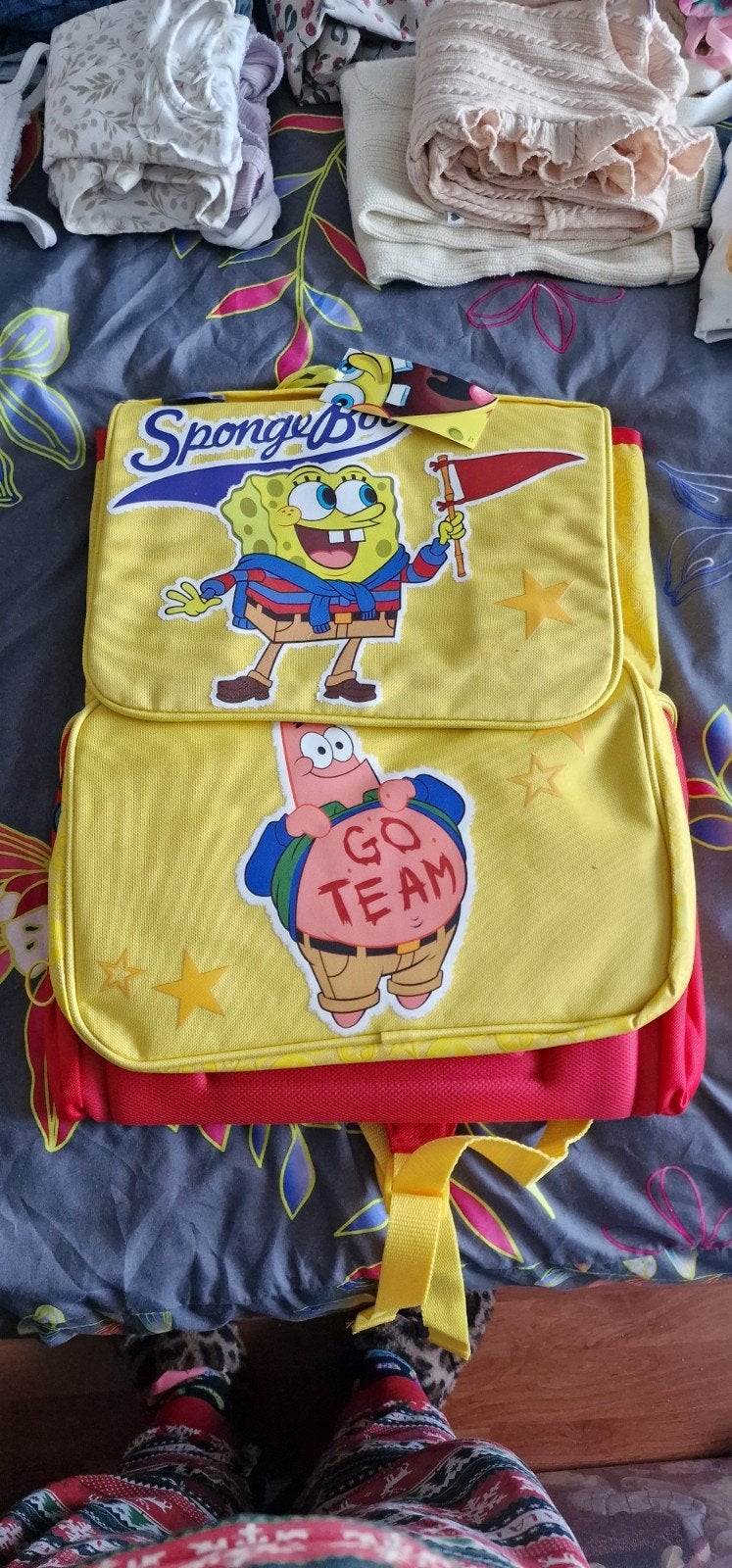 SpongeBob Rugzak - Uitbreidbaar voor Vakantie/Weekend, 20 tot 30 cm, Nieuw, Ophalen of Verzenden, 35 tot 55 cm