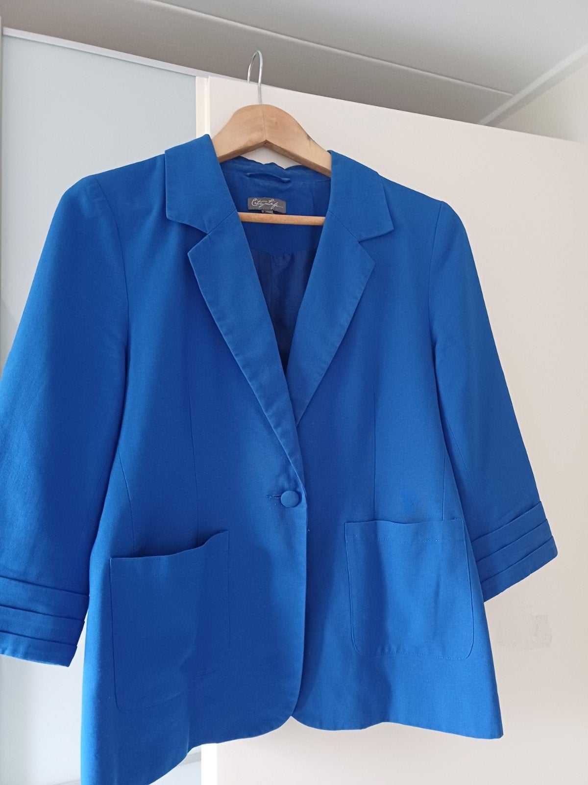 Kobaltblauw blazer 38 40 gevoerd, Ophalen of Verzenden, Zo goed als nieuw, Maat 38/40 (M), Blauw