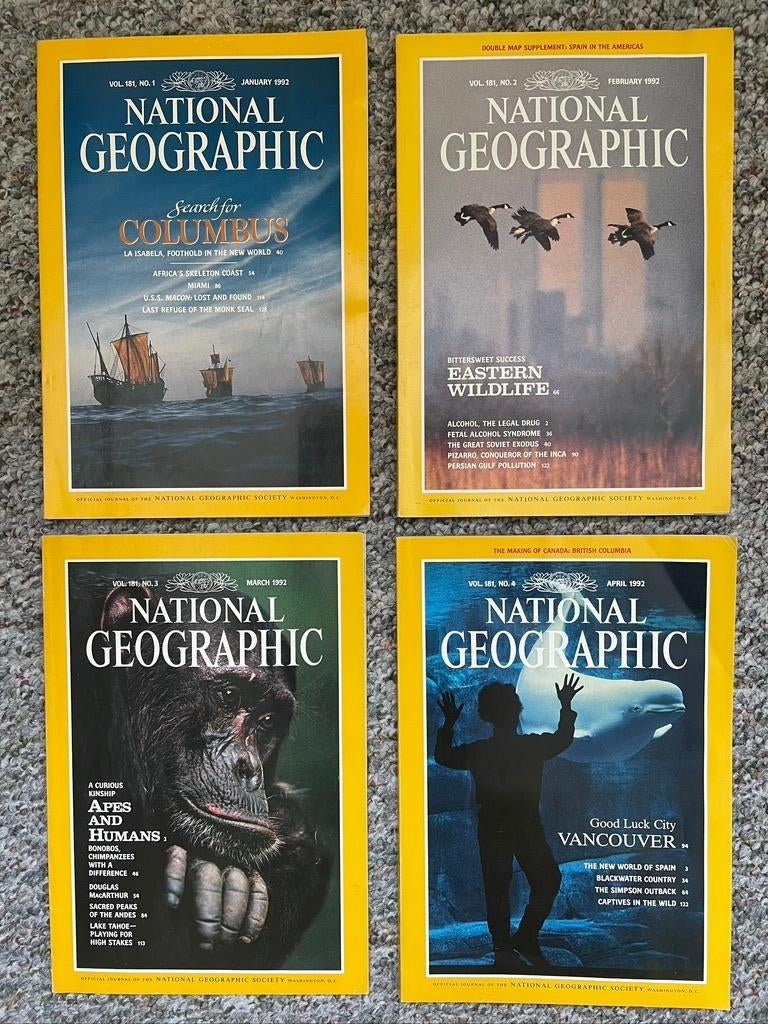 National Geographic Magazine jaargang 1992, Ophalen of Verzenden, Nieuw, Wetenschap en Natuur