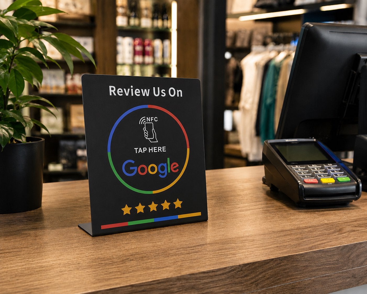 Google Review NFC Display, Inclusief Programmering, Diversen, Rommelmarktspullen, Nieuw, Ophalen of Verzenden