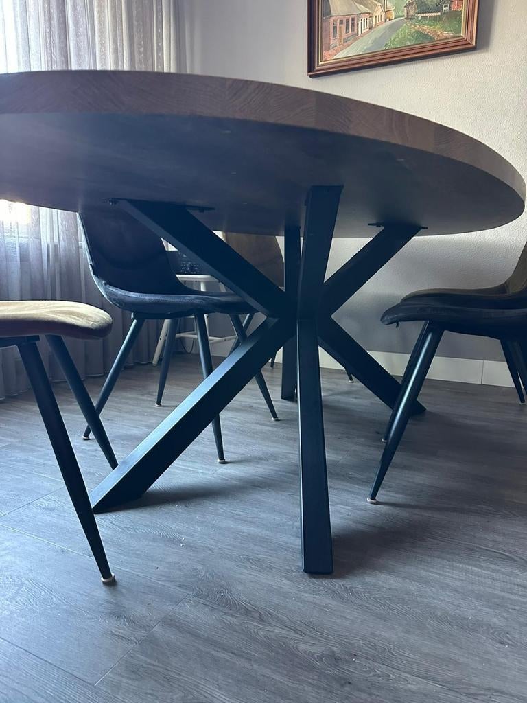 Ovale tafel  120x220 en salontafel klein, Huis en Inrichting, Tafels | Eettafels, Gebruikt, 100 tot 150 cm, 200 cm of meer, Vijf personen of meer