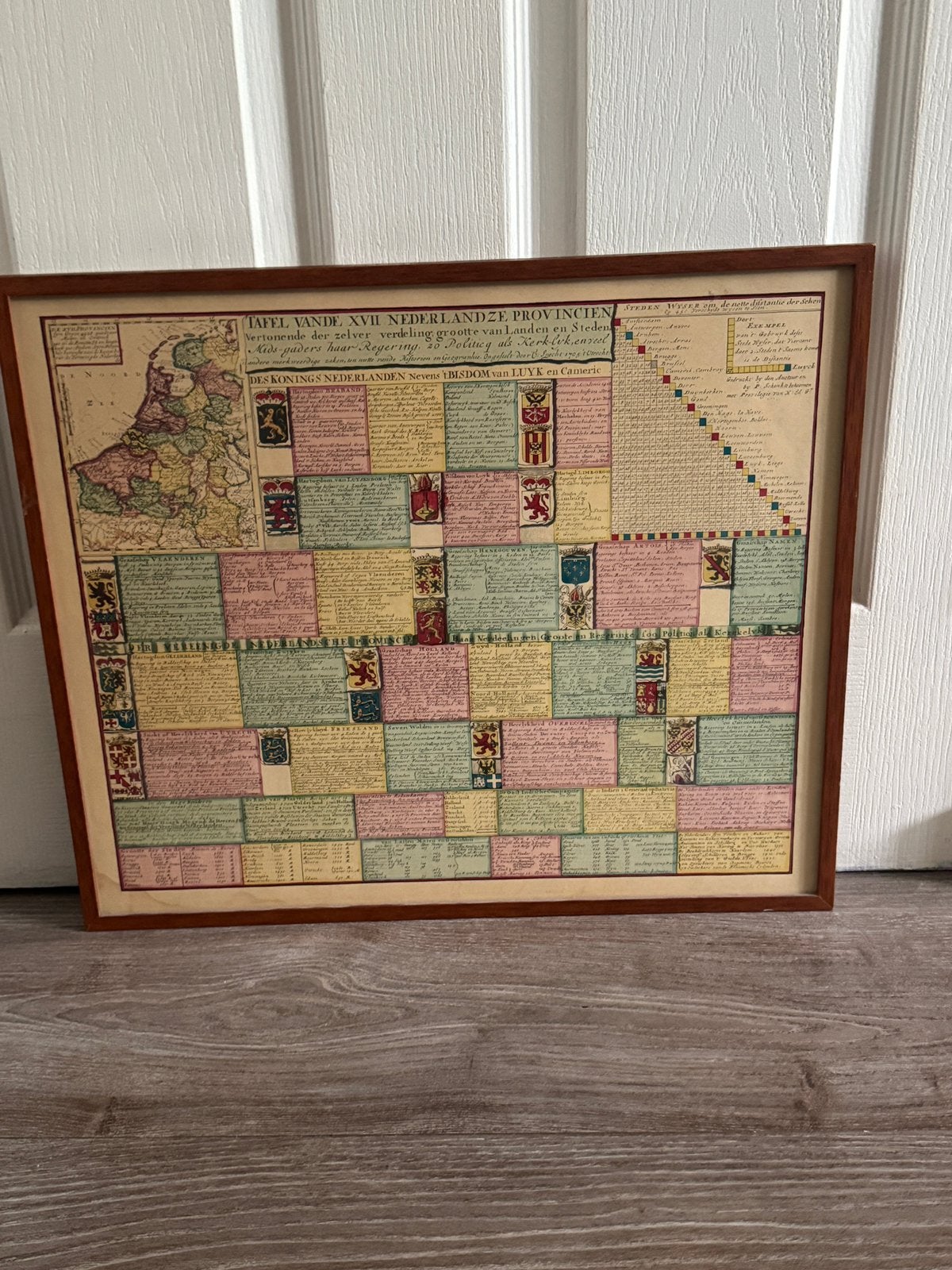 Landkaart: "Tafel van de XVII nederlandze provincien"., Boeken, Atlassen en Landkaarten, Ophalen of Verzenden, 1800 tot 2000, Nederland
