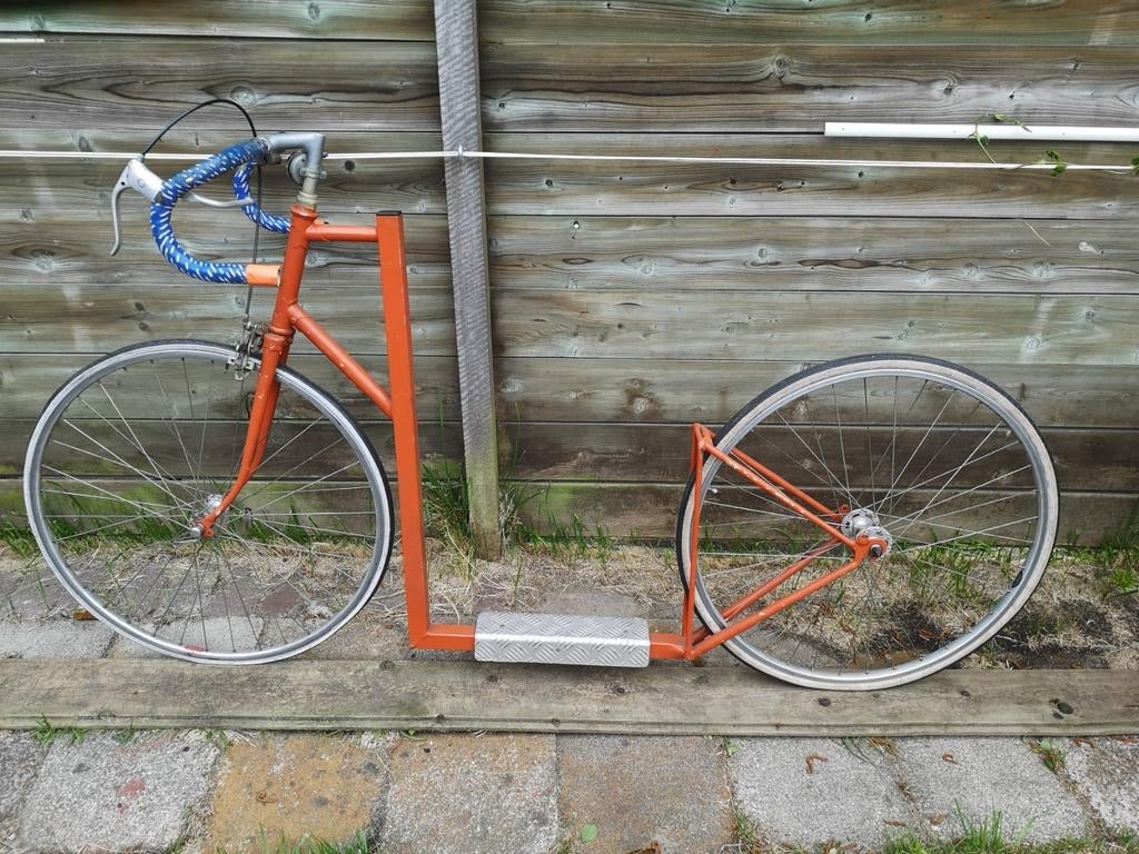 Oranje race step handgemaakt, Ophalen, Gebruikt, Gewone step