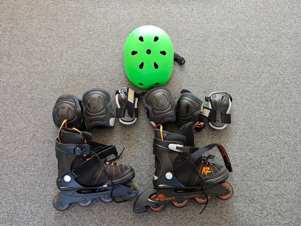K2 Merlin inline skates (maat 36-40) met bescherming en helm, Sport en Fitness, Schaatsen, Ophalen, Gebruikt, Overige typen, Overige merken