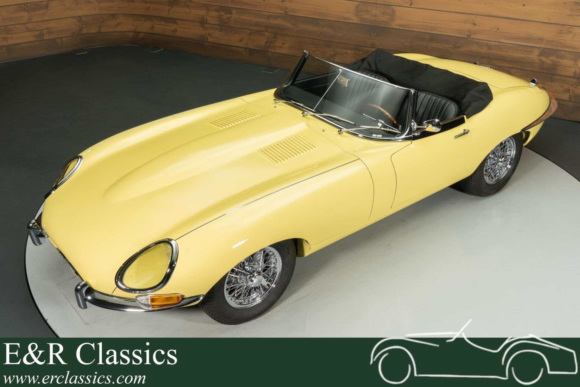 Jaguar E Type Series 1 Cabriolet | 1965, Auto's, Oldtimers, Achterwielaandrijving, Zwart, Cabriolet, Bedrijf