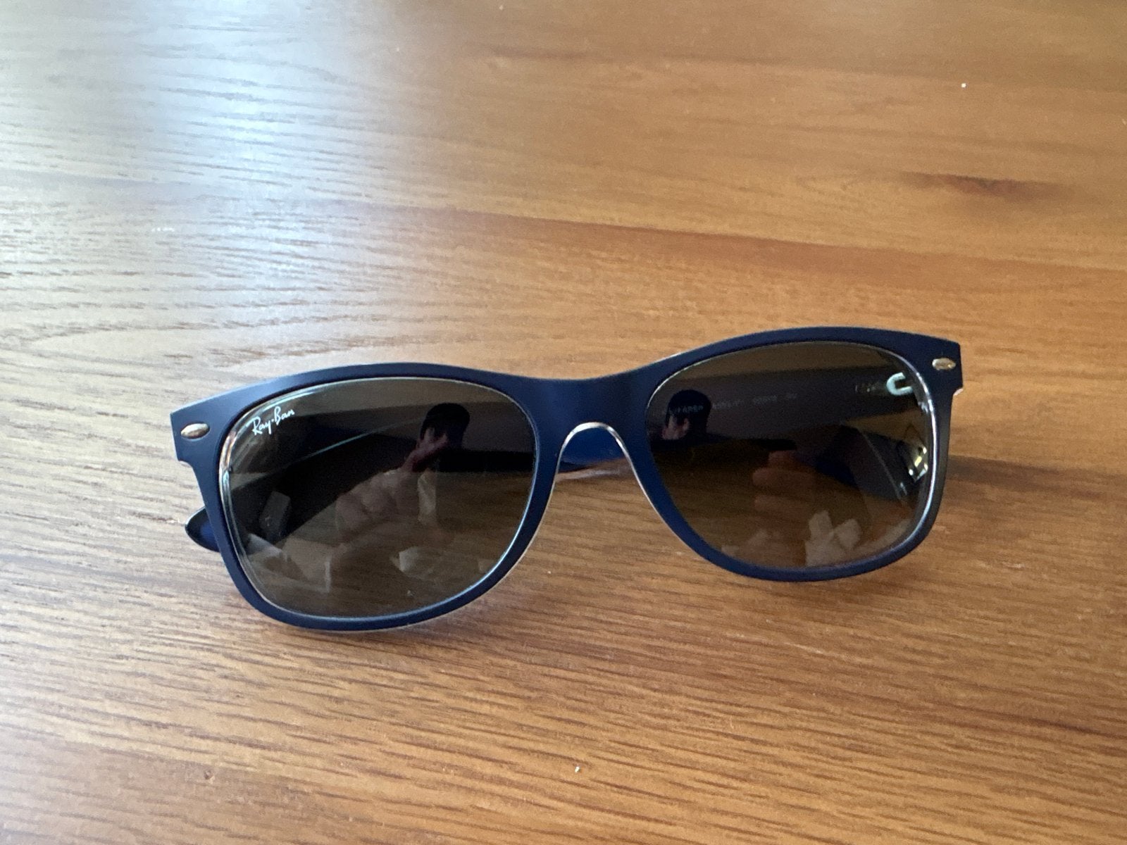 Ray-Ban Wayfarer Zonnebril 6053/71 Maat 55-18 3N, Gebruikt, Zonnebril, Blauw, Ophalen of Verzenden