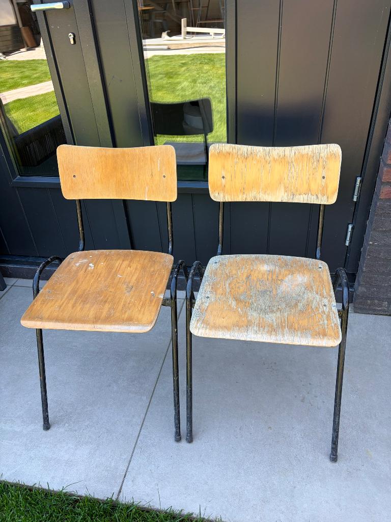 2 stoelen, Ophalen, Gebruikt, Hout, Twee