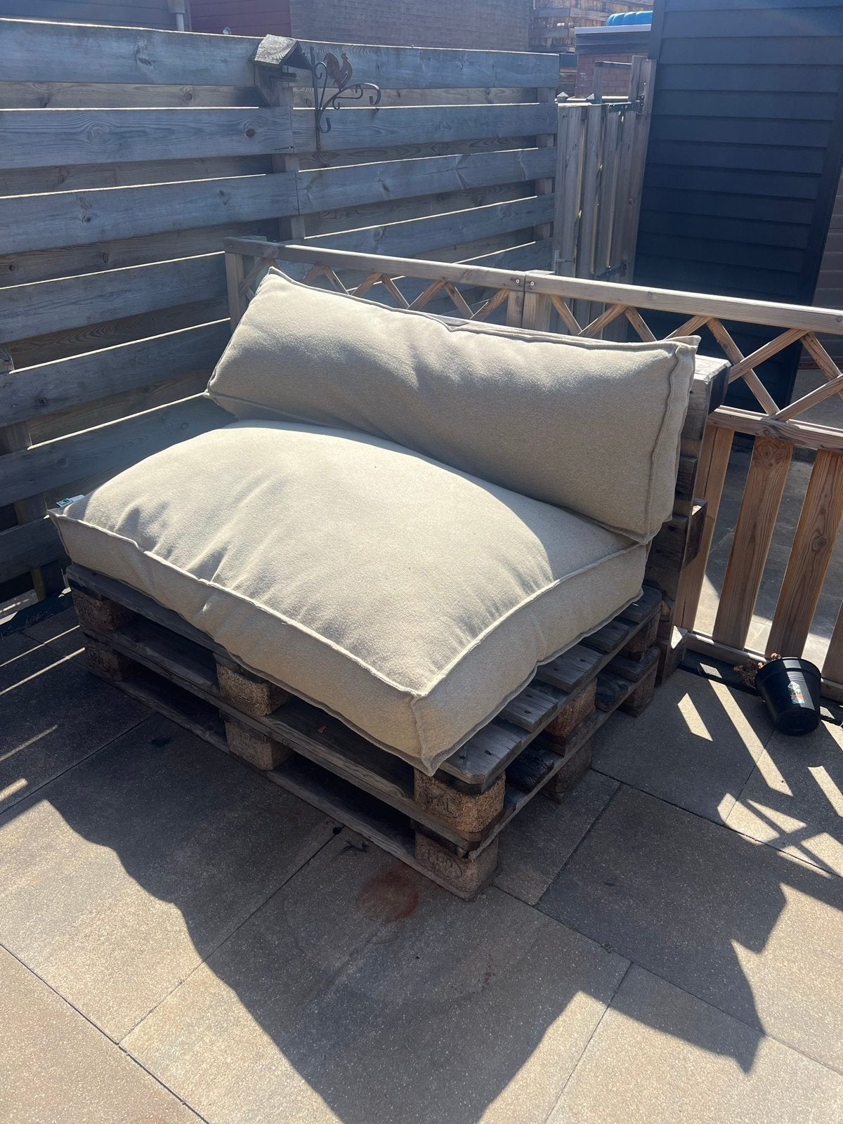 Pallet loungebank, Tuin en Terras, Ophalen, Gebruikt, Hout