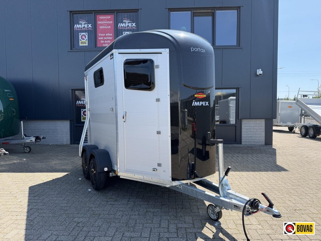 Bij Impex een ruime Bockmann Portax 2-prds geheel aluminium, Nieuw, Aluminium, 2-paards trailer