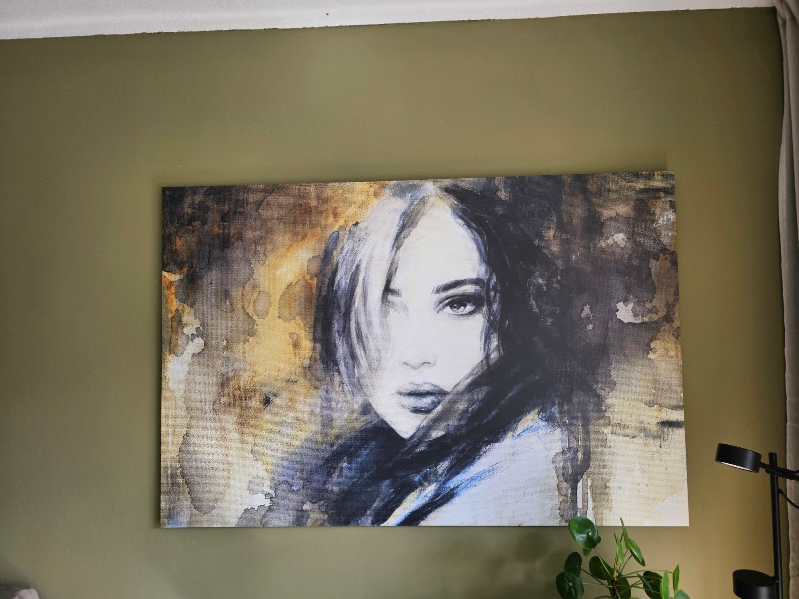 XL Schilderij Vrouwenportret (Plexiglas / Hard materiaal), Ophalen