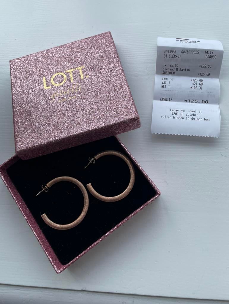 Lott Gioielli Oorbellen Rosé, Overige materialen, Hangers, Ophalen of Verzenden, Zo goed als nieuw