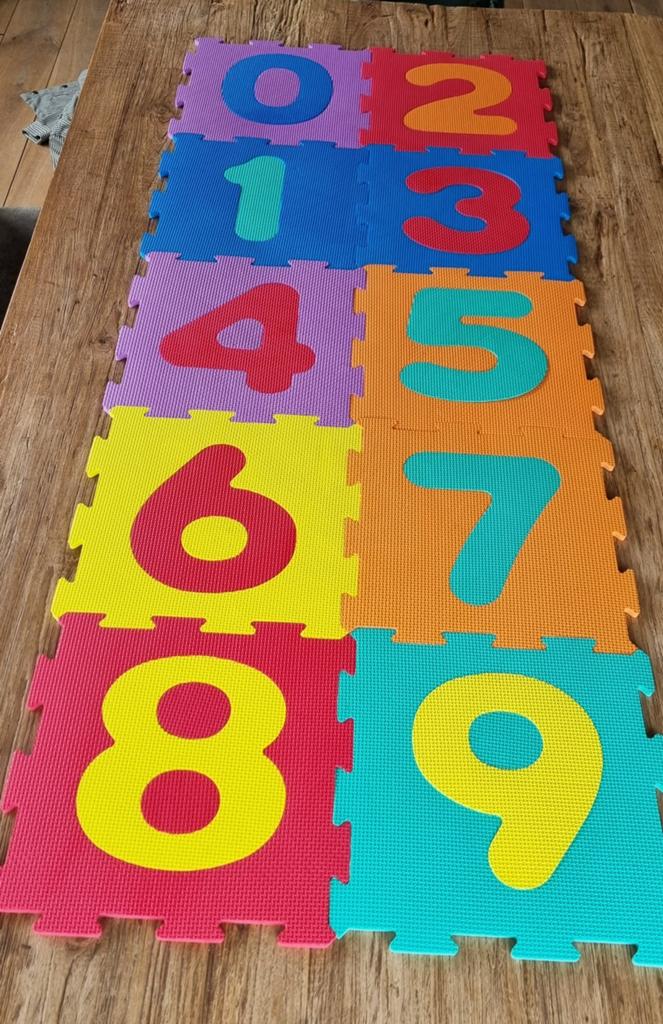 Foam cijfers puzzelmat - Educatief en kleurrijk, Ophalen of Verzenden, Gebruikt, Rekenen