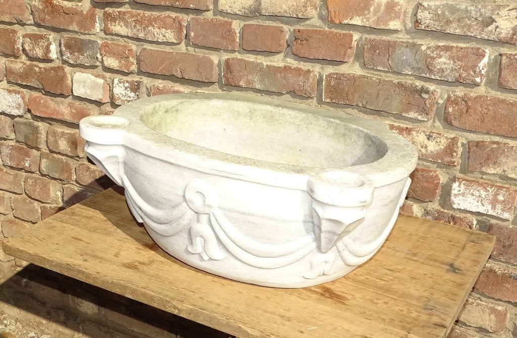 prachtige marmeren gootsteen uit klooster wasbak lavabo, Ophalen