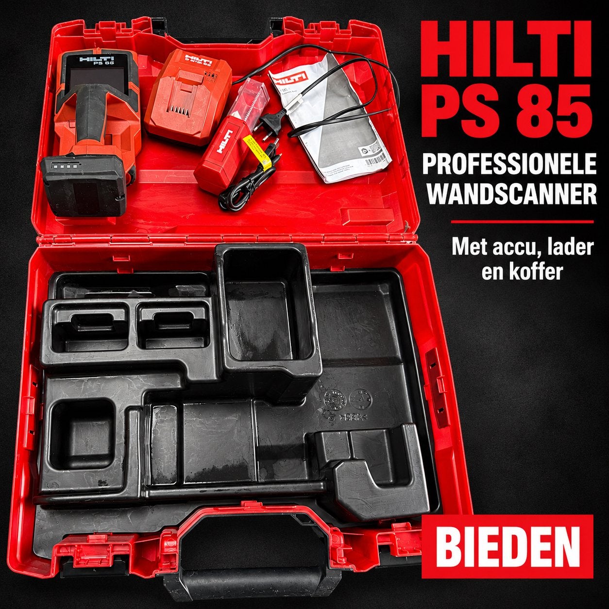 Hilti PS 85 Wandscanner – Complete Set, Doe-het-zelf en Verbouw, Ophalen, Gebruikt, Overige meters