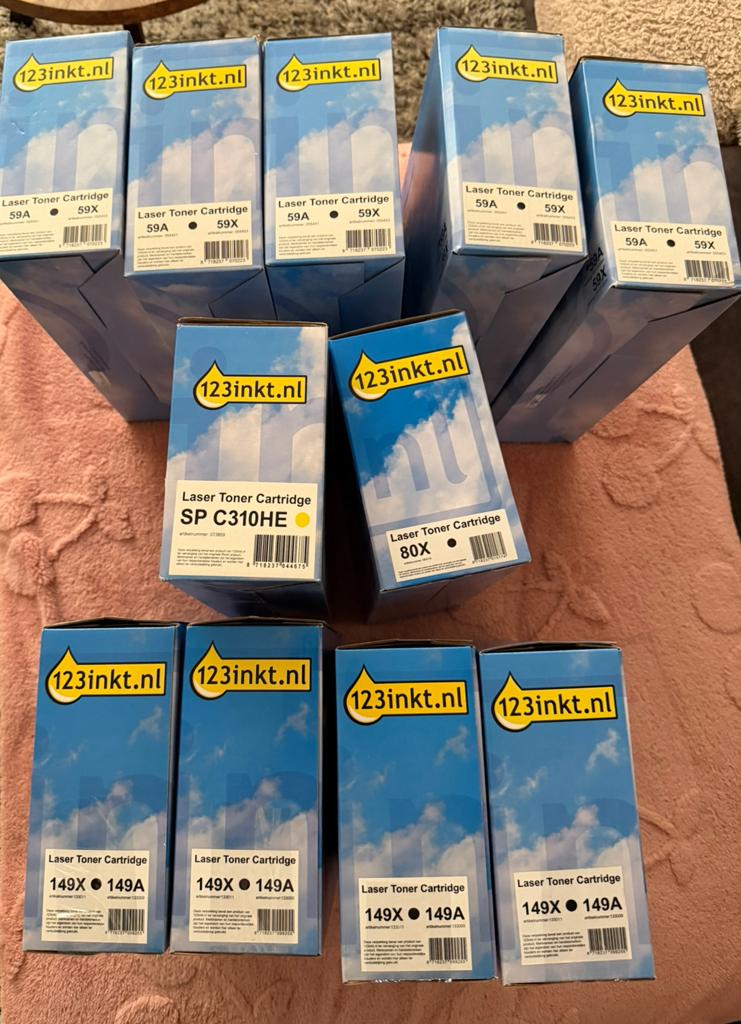 11x Nieuwe 123Inkt cardriges-toner’s (diverse modellen), Ophalen of Verzenden, Nieuw, Toner